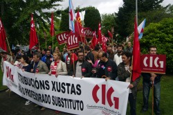 O profesorado substituto convocado pola CIG-Ensino volve esixir diante de Educación  o restablecemento do contrato de verán